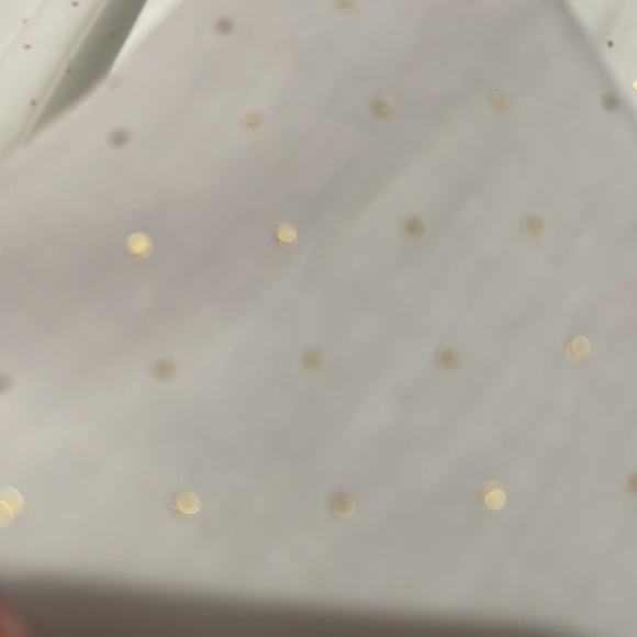 Losan 6 white gold small tiny polka dot blouse euc - Picture 7 of 7